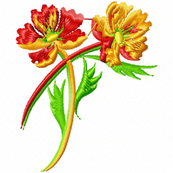 Flowers Embroidery Design 1